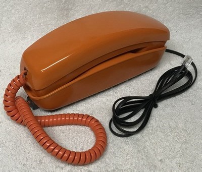 Vintage 1970s WESTERN ELECTRIC AD2 Trimline ORANGE Push Button Touch Telephone | eBay