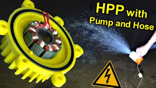 Mini hydropower plant from a pump and hose | Easy survival power build on an island