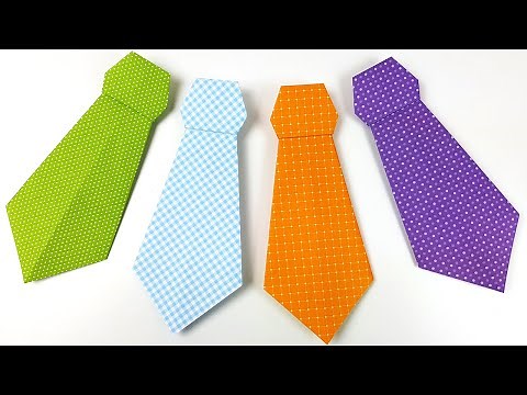How to make a paper necktie for Father's Day Origami Necktie How to make a paper necktie