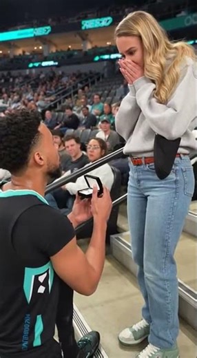 Unforgettable Arena Proposal: Emotional Court-Side Surprise #Shorts #NBA