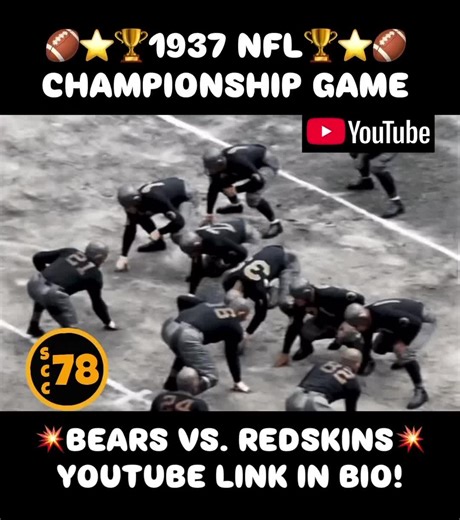 1937 NFL Championship Game • Bears vs. Redskins 🏈🏆⭐️ #nfl #football #touchdown #youtube #viral