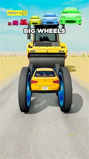 Big & Small Cars vs Giant Car Crusher