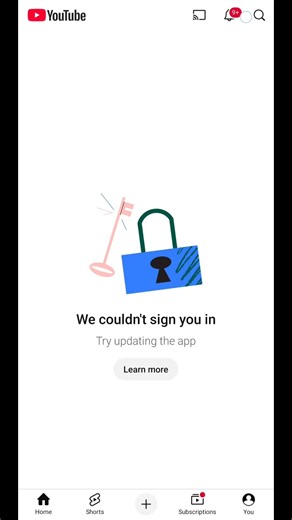 we couldn't sign you in youtube problem/how to fix youtube can't sign in #shortvideo #shortsvideo