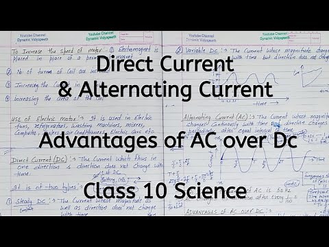 Direct Current and Alternating Current | Chapter 12 | Magnetic Effects of Current | Class 10 Science