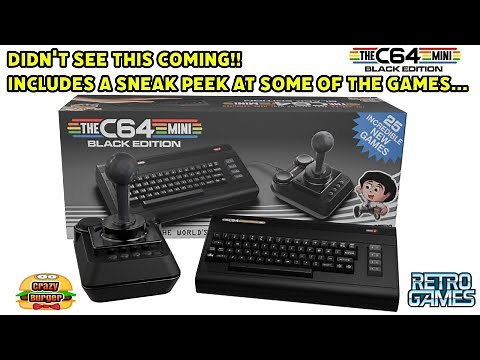 THE C64 Mini - Black Edition - With 25 Awesome NEW Games!