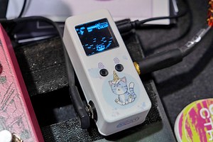 The UwU Virtual Pet Buffer is a Tamagotchi in a guitar pedal