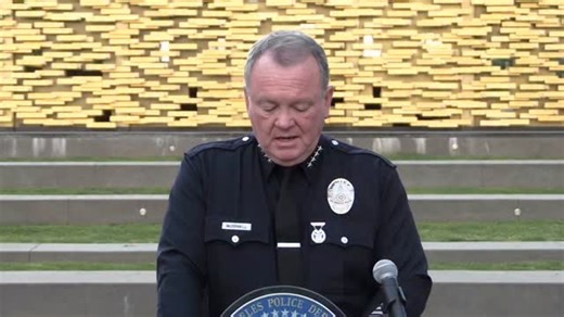 LAPD Chief McDonnell provides statement on the funding of more officers. Please visit our YouTube Channel the view the entire Media Availability. | LAPD Headquarters