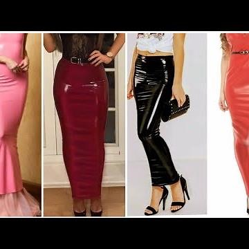 latex hobble dresses/ latest and outstanding leather and latex hobble dresses for ladies
