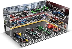 Clear Acrylic Display Case for Lego Speed Champions Ultimate Formula 1 Collector's Pack (Model Car NOT Included)– Dust-Proof Protective Showcase Box for Lego 66802 F1 Model Car Kit