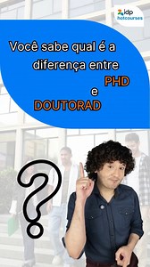 PhD vs. Doutorado: qual a real diferença? 🎓 Descubra no vídeo: ✅️ O que é PhD? ✅️ Por que nem todo doutorado no exterior é um PhD? PhD vem do latim Philosophiae Doctor e simboliza “amor ao conhecimento”. Se você tem interesse em saber mais - ou, melhor ainda, fazer o seu doutorado no exterior -, leia nosso artigo completo sobre PhD! 👉 https://bit.ly/3BCk5Vs #PhD #Doutorado #EstudarNoExterior #PesquisaCientífica #Filosofia | IDP - Hotcourses Brasil