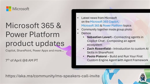 Microsoft 365 & Power Platform product updates call | Microsoft Community Hub