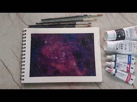 Easy Galaxy Painting for Beginners | Step-by-Step Tutorial