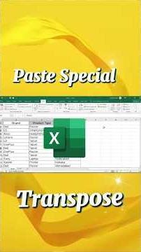 Excel's SECRET Weapon: Transpose & Paste Special (You're Doing It WRONG!)