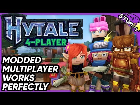 Modded Multiplayer Works Perfectly! - Hytale (4-Player Gameplay)