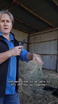 Mixing Round Bale and Square Bale Hay in a Hay Net