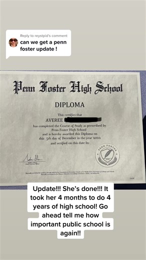 Penn Foster High School Diploma and Homeschooling Graduates