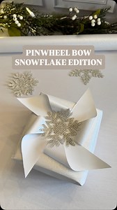 The bow alternative that never fails! Had to bring her back in snowflake format. ❄️ #giftwrapping #wrapping #wrappingpresents #giftwrap #giftwrappingideas | Carrie Larson