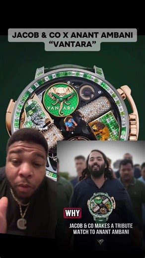 Jacob & Co. makes a tribute watch- called The Vanatara for Anant Ambani, son of the richest man in Asia to commemorate his ambitious efforts to create the largest wildlife conservation in the world. Is this over the top or you do you like it? #jacobandco #luxurywatches #anantambani #wealthy #watchtok