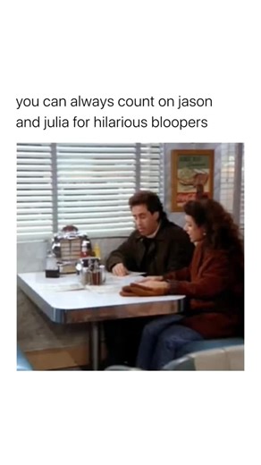 The Seinfeld Feeds on Instagram: "George and Elaine bloopers!"