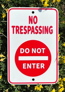 No Trespassing Do Not Enter Danger Safety Sign in Vibrant White With Red Lettering Highly Visible Indoor Outdoor Customizable - Etsy UK