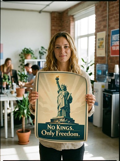 Statue of Liberty Poster, Democracy Art Wall Art, American Pride Fourth of July Print, Political Decor Digital Download for Office