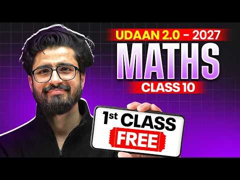 Maths First FREE Class by Ritik Sir || Class 10th Udaan 2.0 2027 Batch 🔥