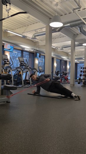 Side Plank + Banded Row #exercises #coreworkout #corestrength