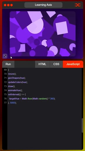 Colored Shapes | HTML CSS JavaScript #trendingreel #LearningAxis #WordPressExperts #FrontendTips #html #webdevelopment #css #frontenddesign #JavaScript #DigitalMarketing | Learning Axis