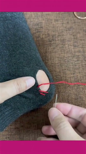 Fix sock holes quickly with this simple sewing trick #sewing #needlework #lifehacks #fixit