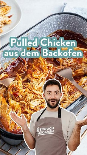 Pulled Chicken aus dem Backofen 🍗 😋 #rezept