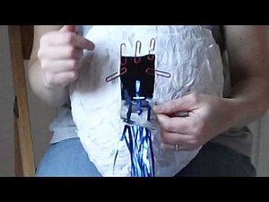 How to make a pull string pinata from a plaster of paris modroc or paper mache cast