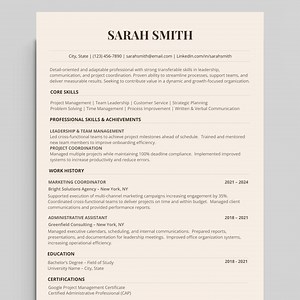 Functional Resume Template ATS Friendly Resume Template Functional Resume CV Template Resume Template Word Canva Modern Resume Template - Etsy
