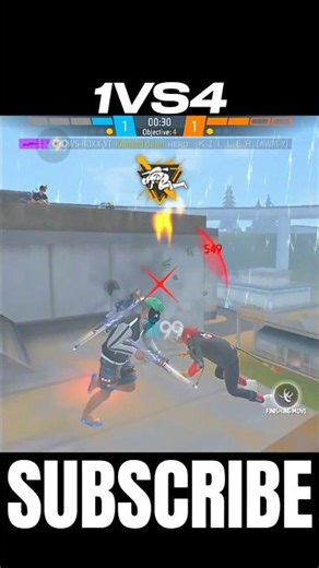 1vs4 in cs rank 🔥 with double Sniper 🎯 #ffbls #ffbpl #shorts #shortsfeed #b2k #tondegamer #tgrnrz