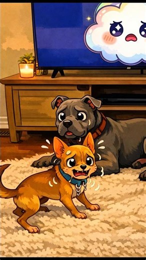 Dogs Watching a Horror Movie