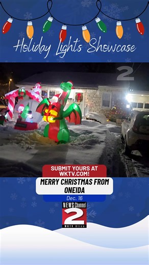 HOLIDAY LIGHT SHOWCASE || The holiday season is here, and WKTV is inviting the community to share their festive light displays. Today's display is in Oneida. Send yours to: https://www.wktv.com/community/contests/holiday-lights-video-gallery/html_4b78142c-093e-4c47-8c2a-cf38d2998df7.html#/rounds/1/gallery | WKTV Weather