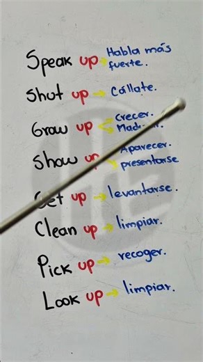 ¿Cómo usar phrasal verbs con up como shut up, grow up o clean up?