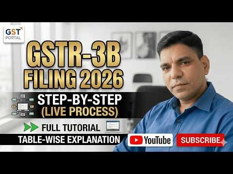 GSTR-3B Filing Full Detail Tutorial: Table-wise Explanation (Live Process)