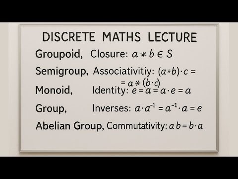 Discrete Maths Lecture: Groupoid, Semigroup, Monoid, Group & Abelian Group | Day 06 Part 04