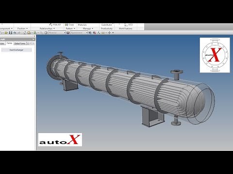 Tubular Heat Exchanger in Autodesk Inventor- U Tubes- autox 3d configurator