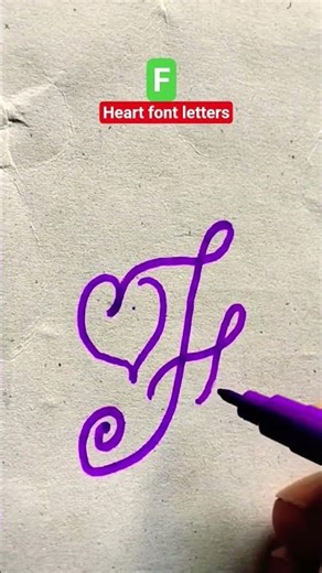 "F" - How to write heart font 😳