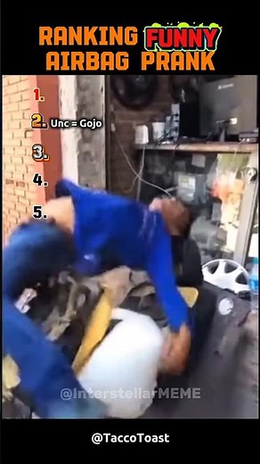Ranking Funniest Airbag Prank #shorts #funny #memes