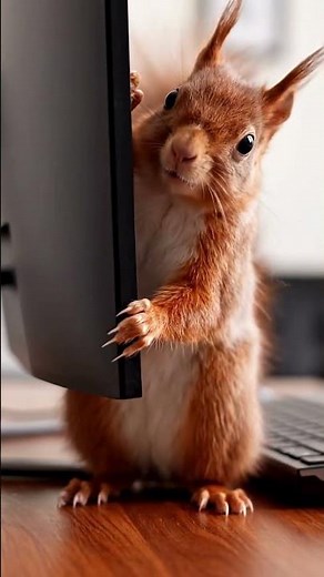 CCTV Squirrel Caught Running on Office Keyboard 🐿️⌨️ #Shorts #CCTVZoo