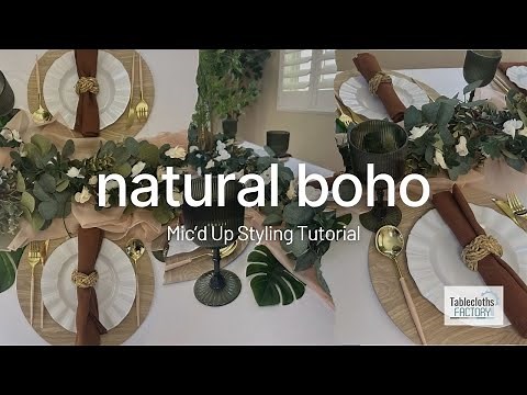 Boho Tablescape Styling For Beginners | DIY Wedding Table Decor | Tableclothsfactory.com