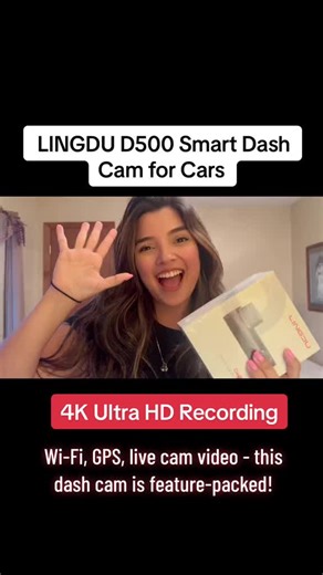 LINGDU D500 4K DASH CAM FRONT DASH CAM with gps wifi app voice control #lingdu #กล้องติดรถยนต์