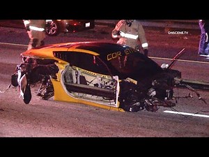 Corvette Engine Ejected In High Speed Crash | Colton
