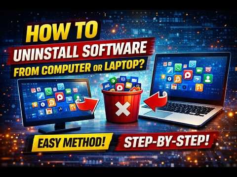 How To Uninstall Software From Computer | Beginners Guide (Hindi)