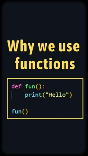 Why we use functions? #python