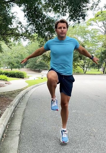 Forward Skips with Arm Cross