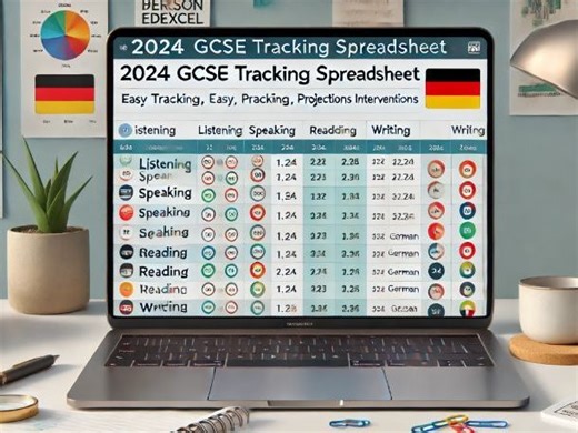 German GCSE Mock Exam Tracking Spreadsheets 2024 | Teaching Resources