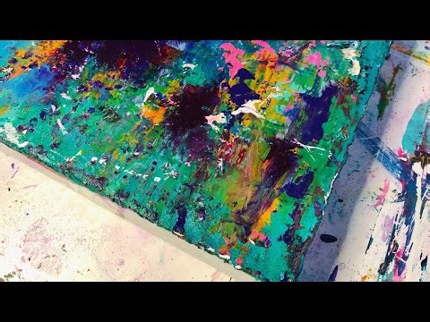 How To PAINT EASY Abstract Art On Canvas: Simple Acrylic Painting Techniques
